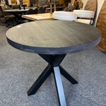 Bartafel rond mango 100cm, zwart